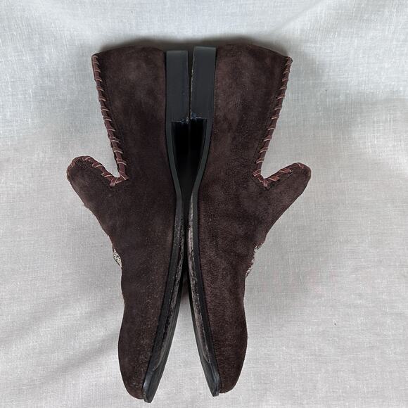 VTG Donald J Pliner suede southwest embroidered square toe loafers Sz 9 1/2M main image 6